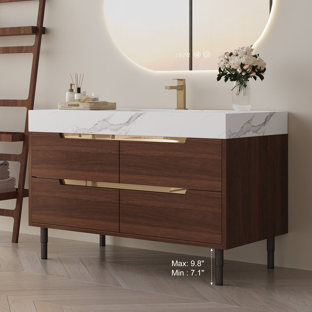 35.4" Farmhouse Free-standing Sintered Stone Bathroom Vanity