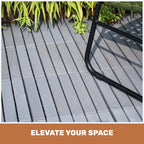 30 PCS Interlocking Deck Tiles Striped Pattern