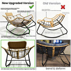 39.37" Papasan Rocking Chair - Outdoor Oversized Patio Egg Chair