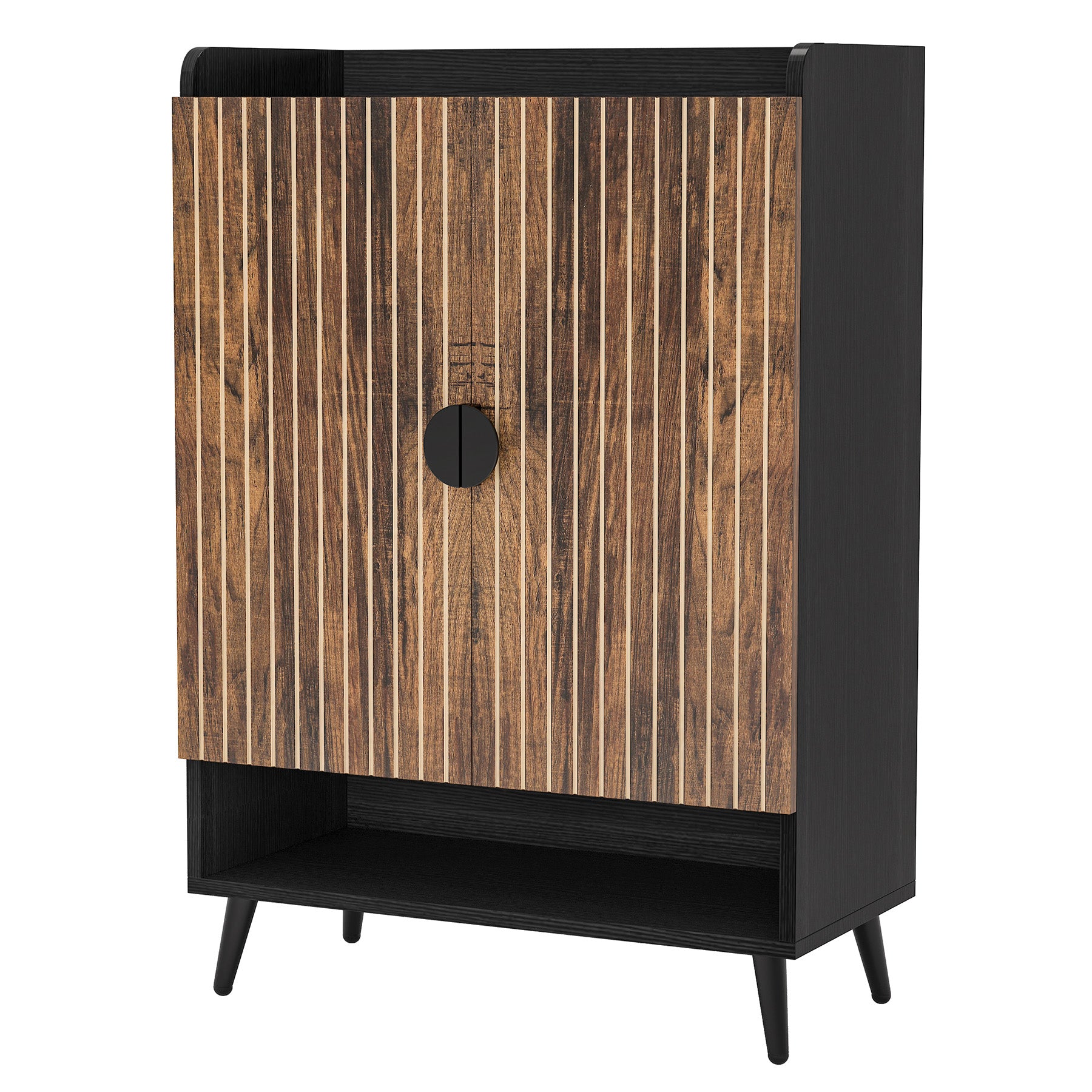 29.6 Inches Rustic Brown Shoe Cabinet