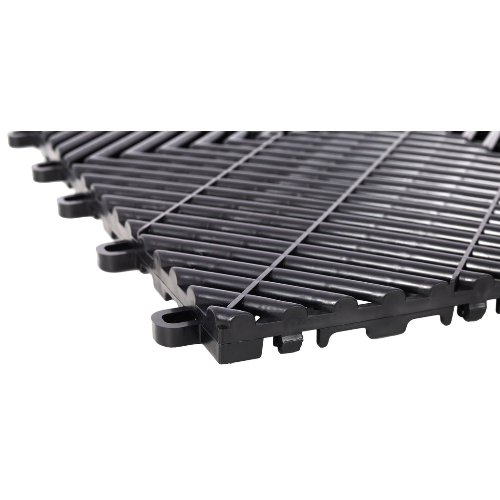 25pcs Plastic Garage Floor Mats - 15.6"x15.6"