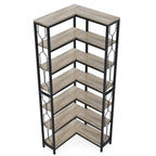 78.74" Tall 7-Tier Industrial Bookshelf