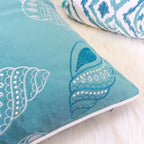 Blue and Spa Seashells Pillowcase