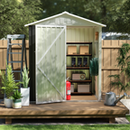 5.4x4.27 FT Outdoor Storage Shed with Hinge Door