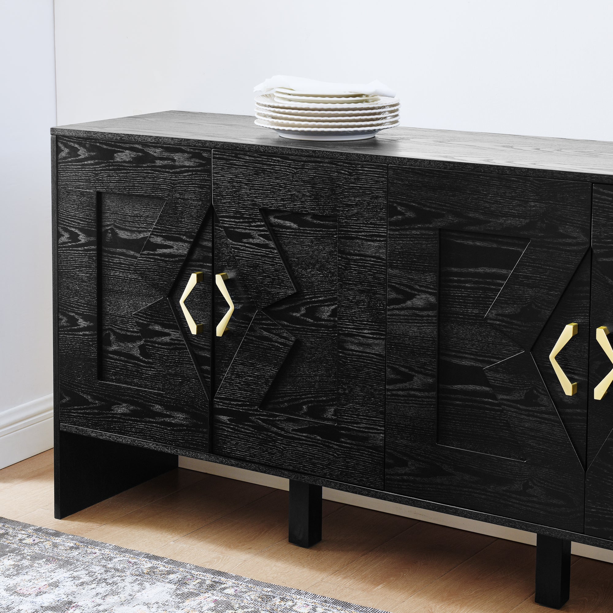 60" Mid Century Modern Sideboard Buffet Cabinet
