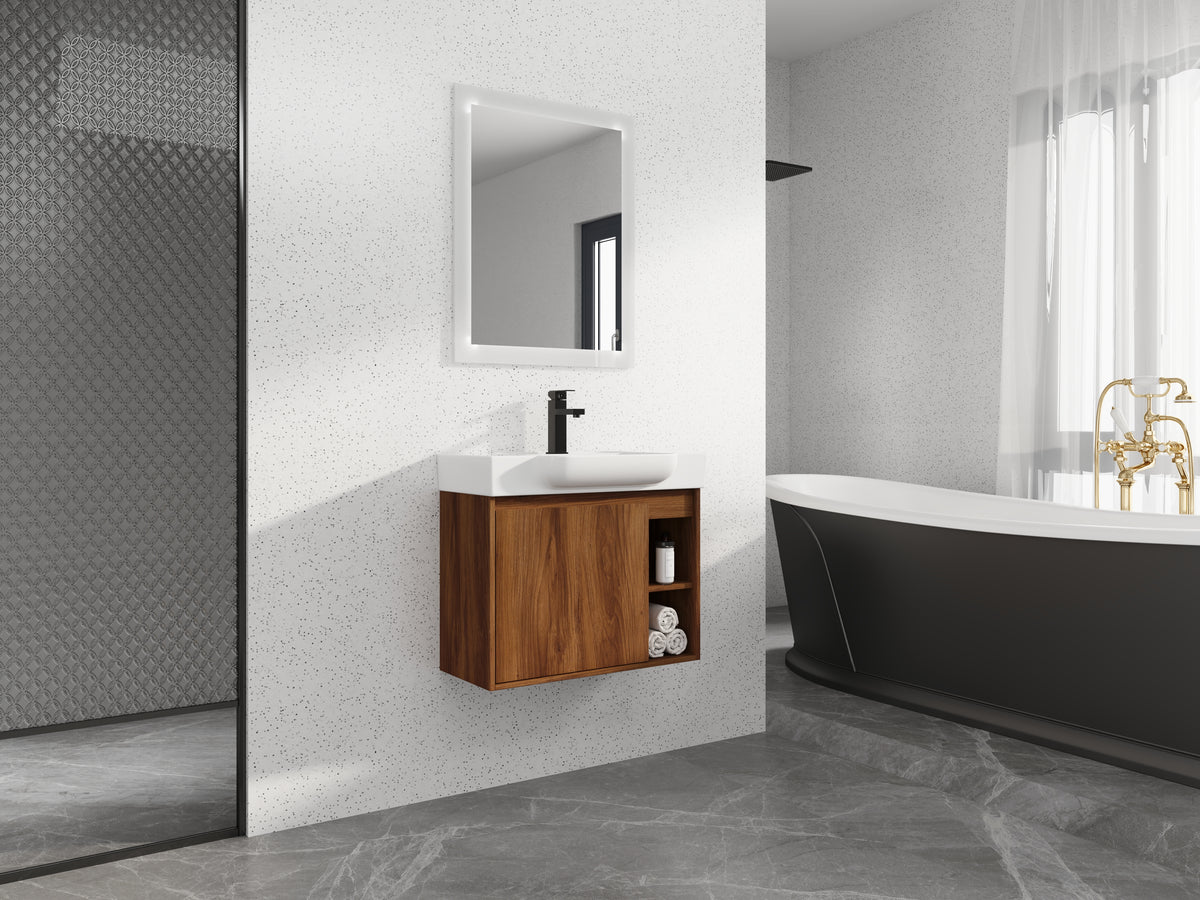 28" Wall-Mounted Bathroom Vanity