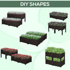 Outsunny 4 Piece Raised Garden Bed with Legs, Self-Watering Planter Box
