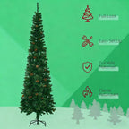 Slim Pine Needles Xmas Tree - 7.5 Foot Pencil Design