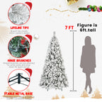 5FT Flocked Christmas Tree with 250 Warm LED Lights