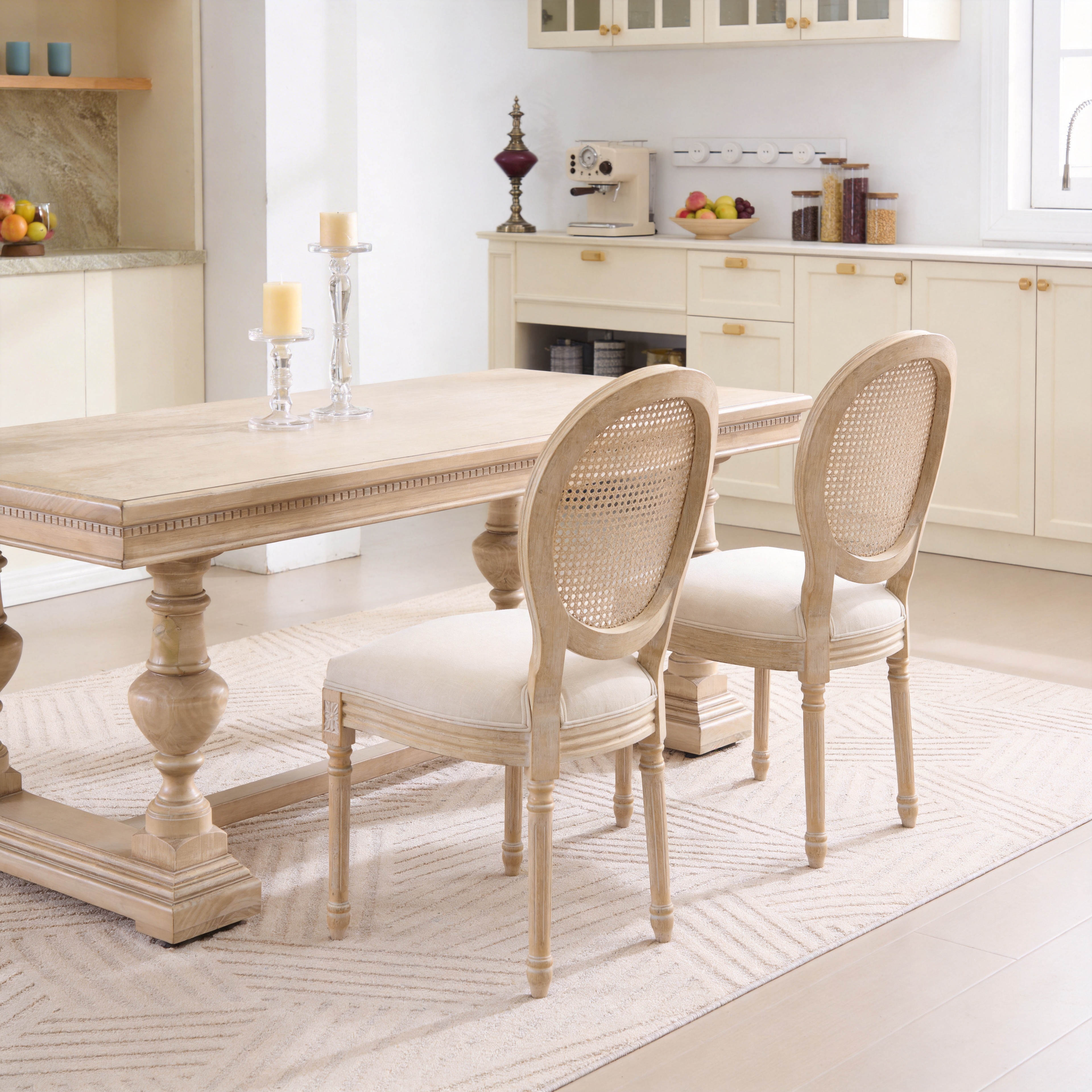 French Country Dining Chairs Set of 2