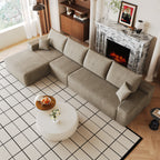 135" Cloud Sectional Couch with L-Shape Chaise