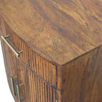 Solid Wood Milan Fluted Bedside Cabinet