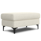 Ava 76 Inch Mid Century Sofa with Ottoman Set