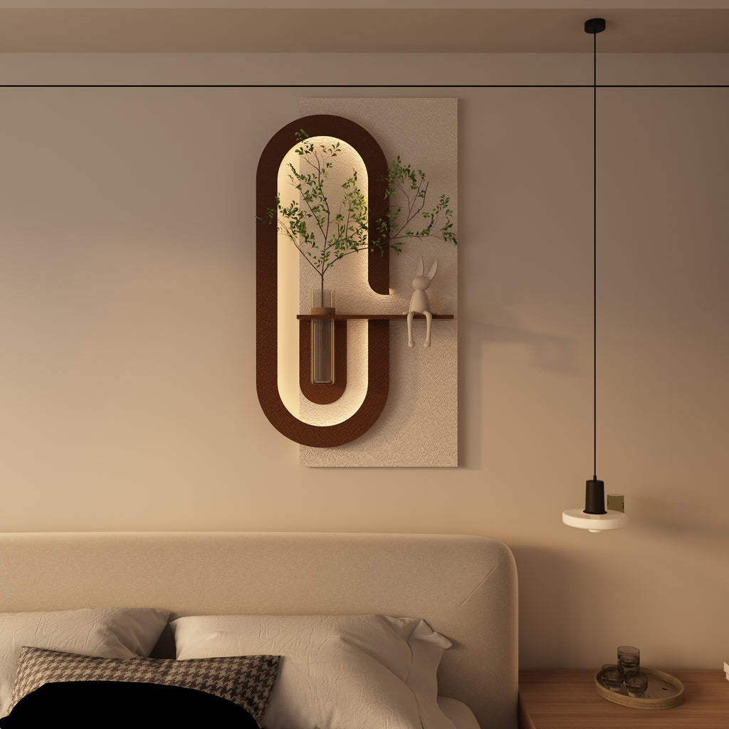 Adjustable 3-Color LED Sandstone Wall Decor