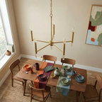Courtyard Five Light Golden Brass Candle Light Chandelier