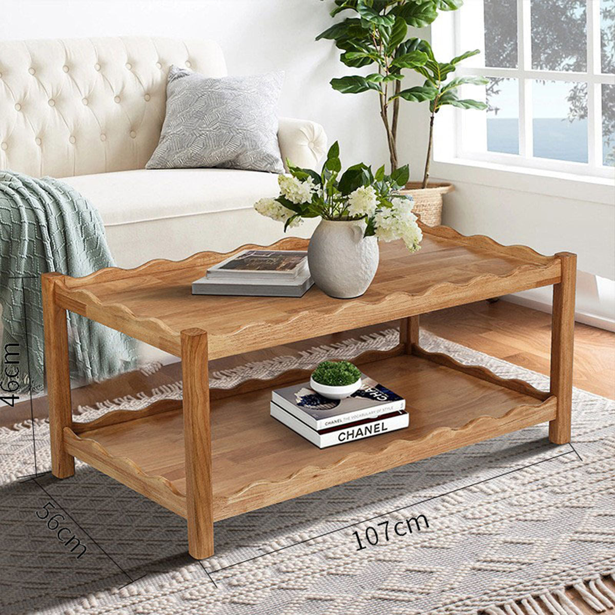 Modern 2 Tier Coffee Table for Living Room