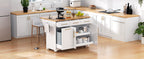 K&K 59.3" Kitchen Island with Storage
