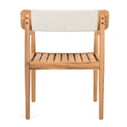 Creative Braided Acacia Wood Outdoor Dining Table and Chairs