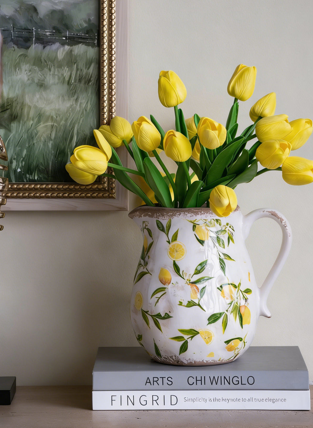 Distressed White Ceramic Vase