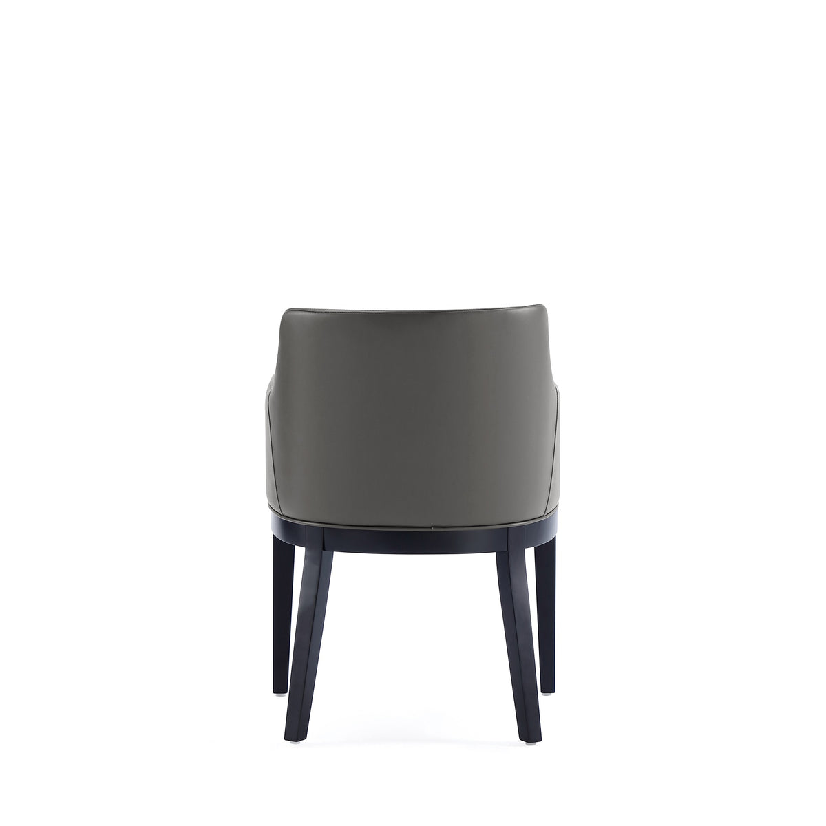 Gansevoort Wood Vegan Leather Armchair in Graphite