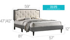 Charming Full Bed With Subtle Light