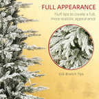 Artificial Flocked Christmas Tree with Warm Lights