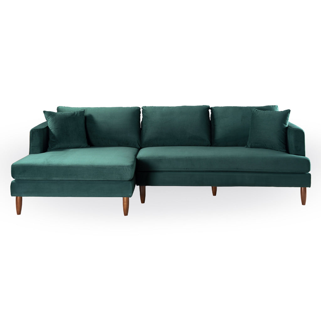 Blake L-Shaped Dark Sectional Sofa