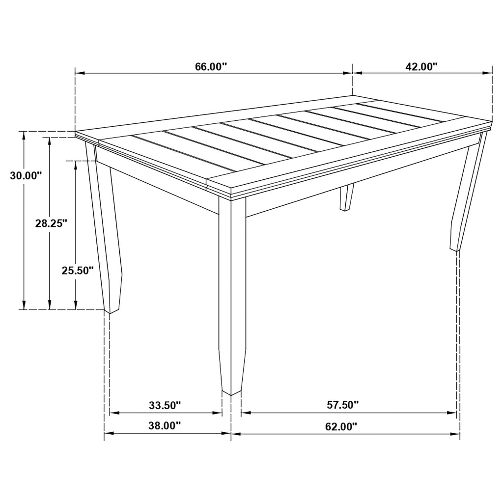Cornish Cappuccino Casual Rectangle Dining Table