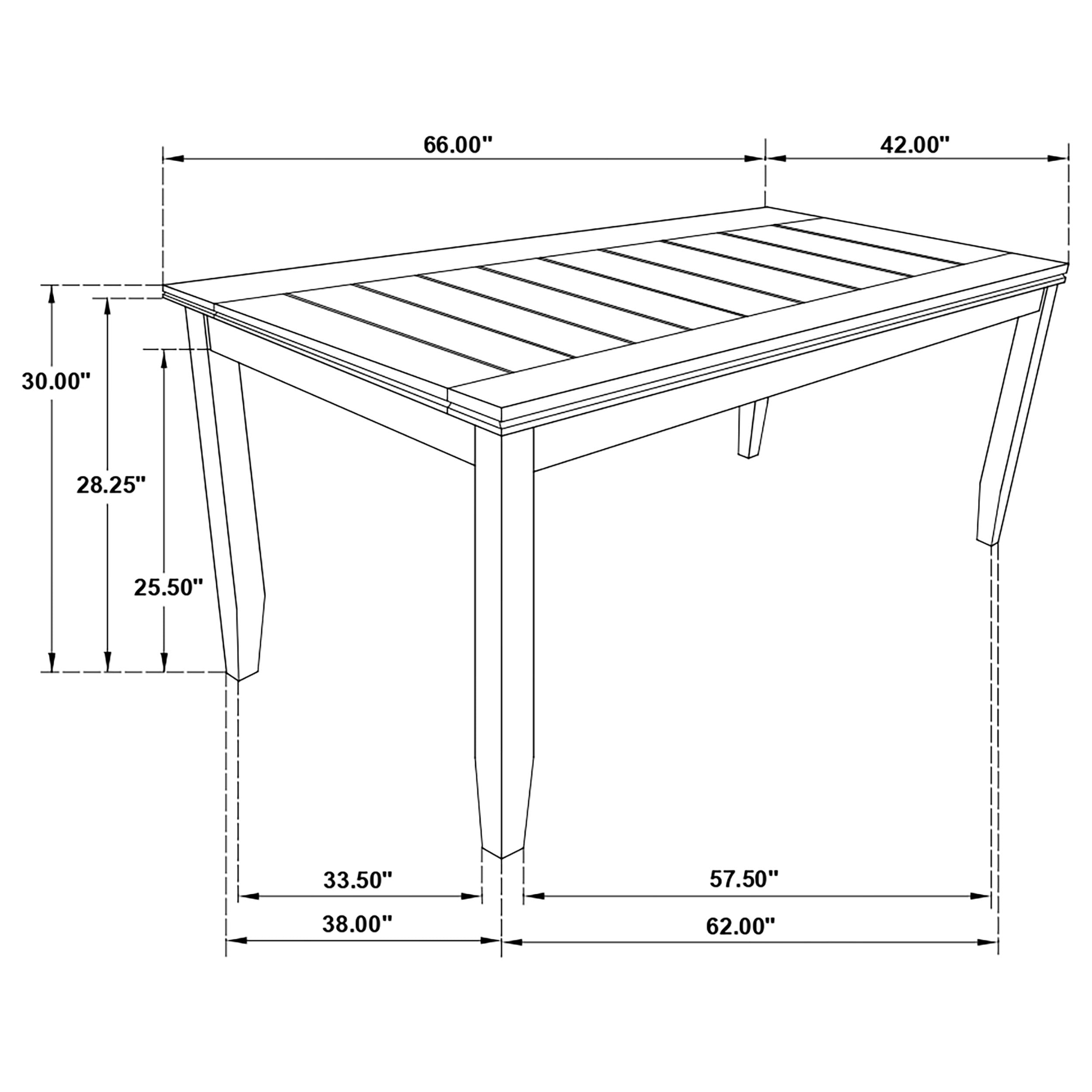 Cornish Cappuccino Casual Rectangle Dining Table