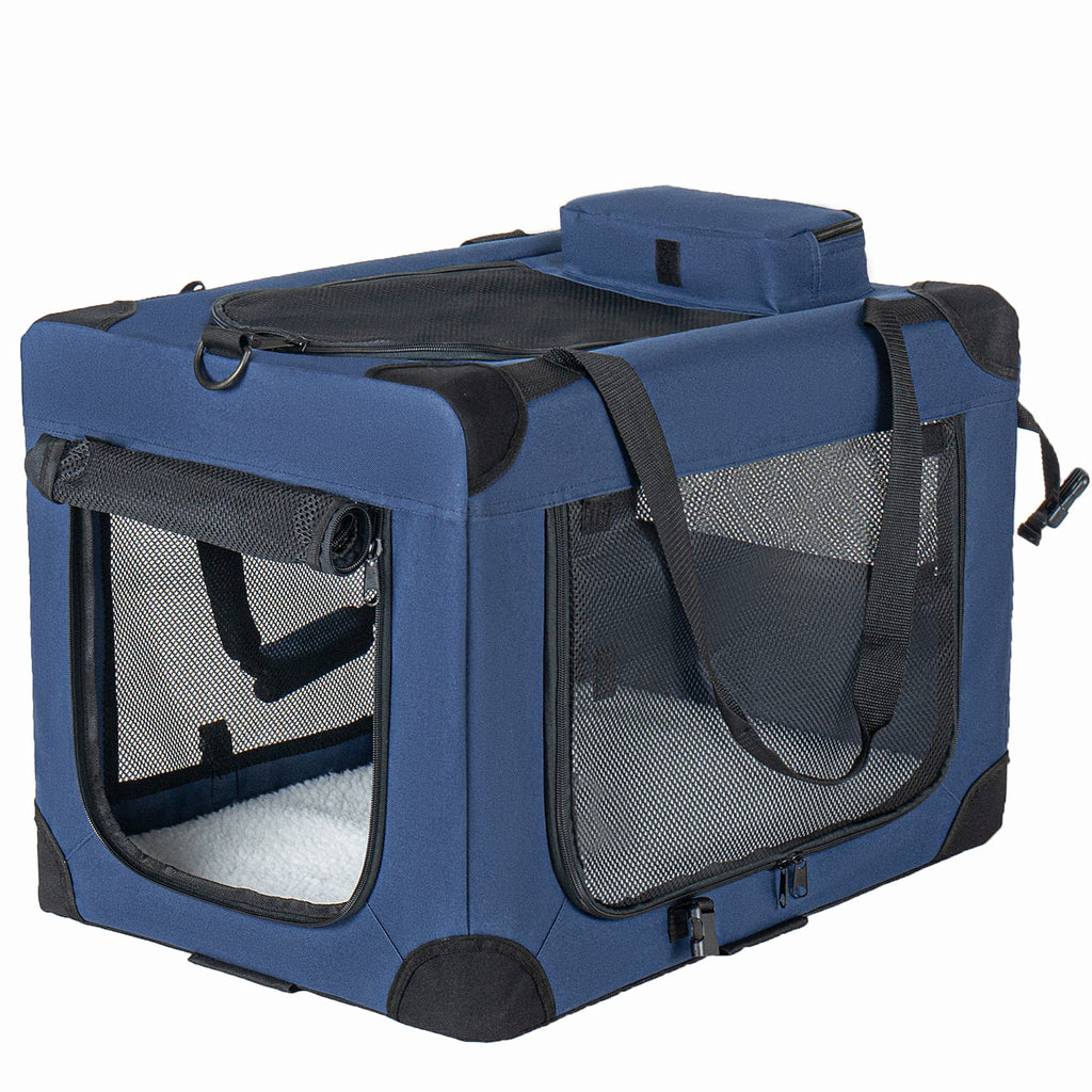 40" Soft Dog Crates Kennel with Mesh Windows