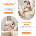 Boneless L-Shape Sectional Sofa with Curved Chaise