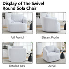 360° Swivel Round Upholstered Comfy Chair