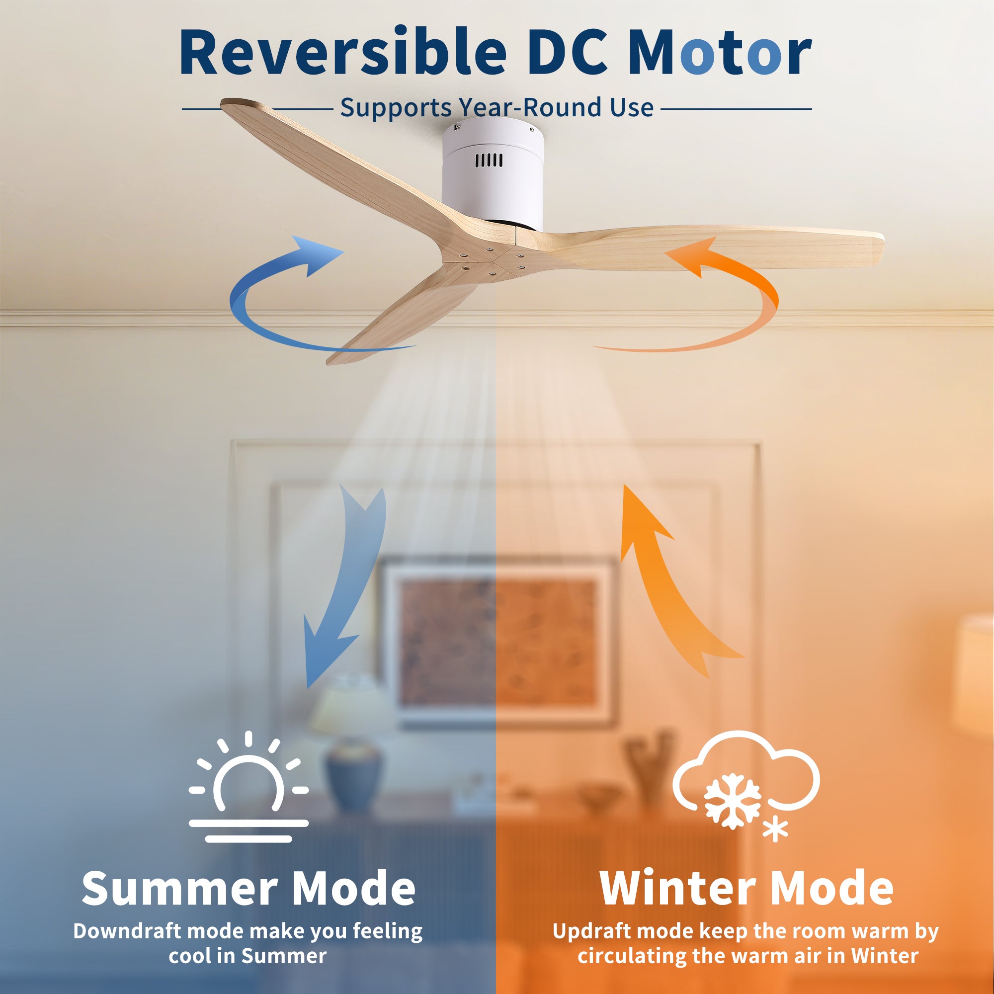 52 Inch American Modern Cozy Vibrant Fan