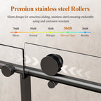 Frameless Stainless Steel Round Tube Single Sliding Shower Door