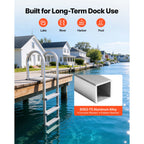 Removable Dock Ladder - 4 Steps for Boats and Pools