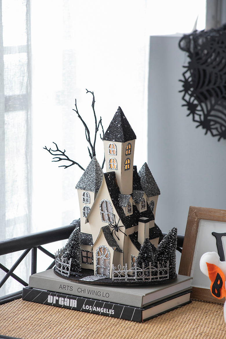 Lighted Cardboard Haunted House