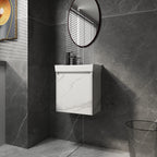 20" Wall-Mounted Bathroom Vanity with Ceramic Sink