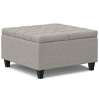 Harrison 30 Inch Wide Small Square Coffee Table Storage Ottoman
