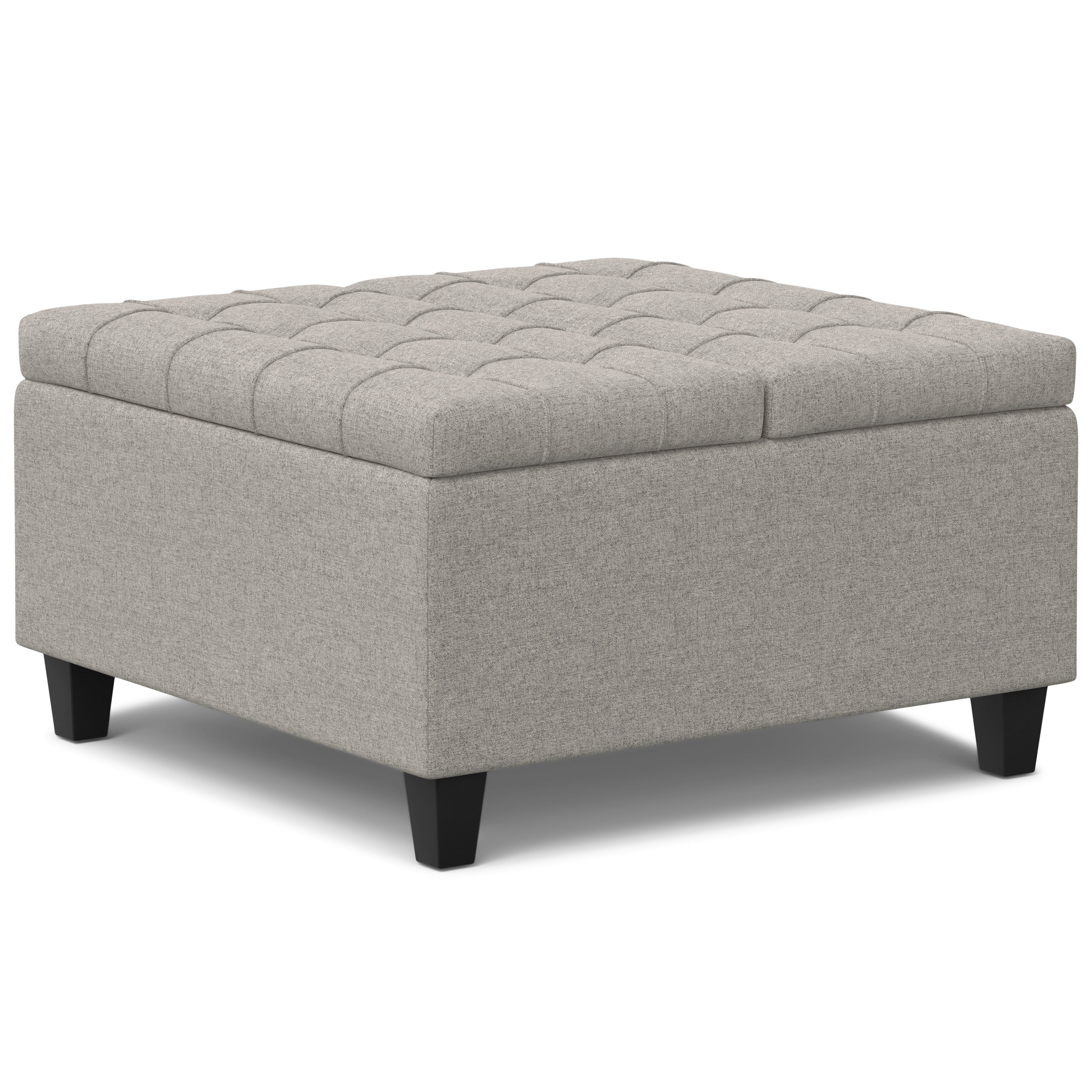 Harrison 30 Inch Wide Small Square Coffee Table Storage Ottoman