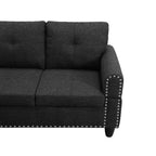 Reversible L-Shaped Sectional Couch with Storage Ottoman