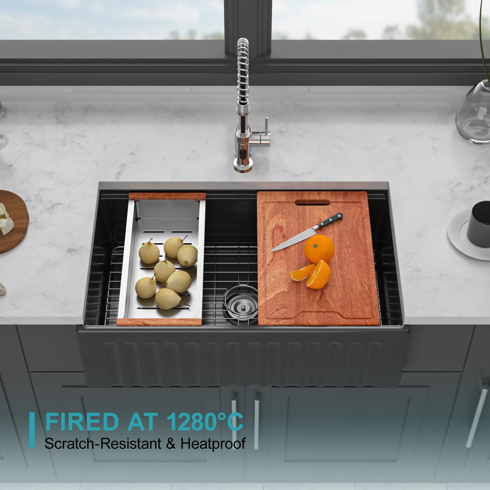 33" Matte Kitchen Sink