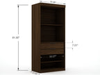 Mulberry 36" Wardrobe Closet in Chestnut