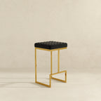 Joel Mid Century Modern Luxury Upholstered Stool