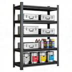 5 Tier Storage Shelves, 2200LBS Adjustable Metal Shelving Unit