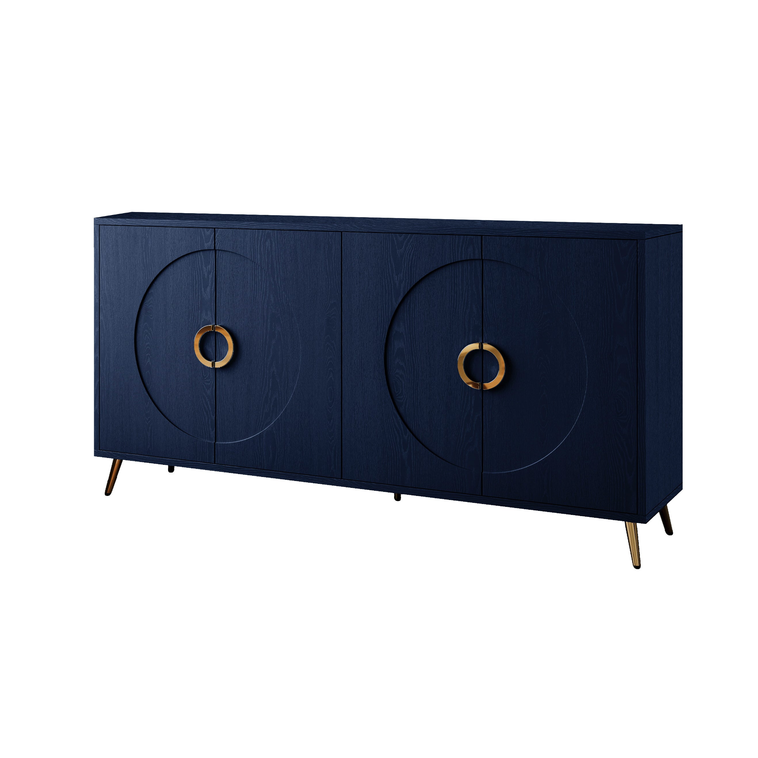 Modern Lacquered 4 Door Wooden Cabinet Sideboard
