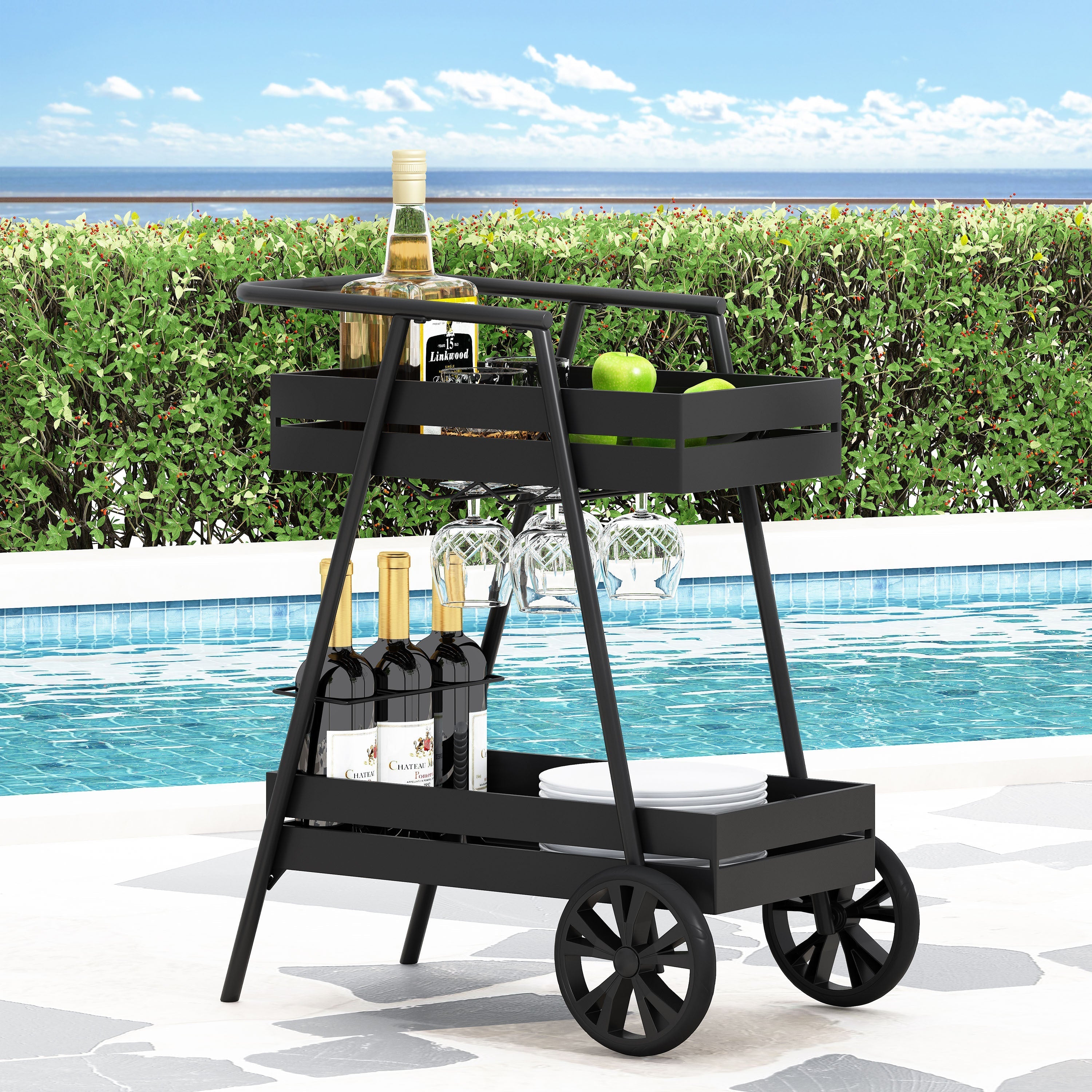 Modern Industrial Bar Cart