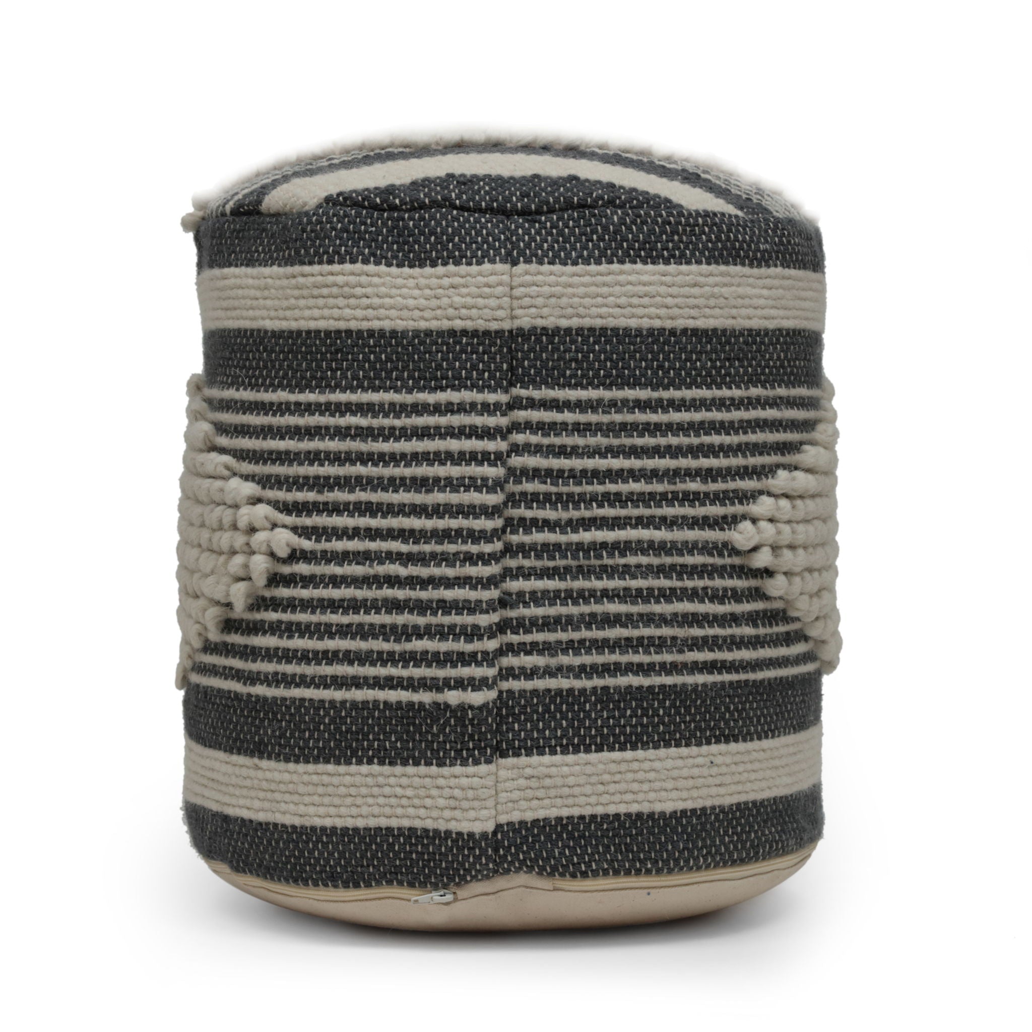 Diamond Handcrafted Cylindrical Pouf