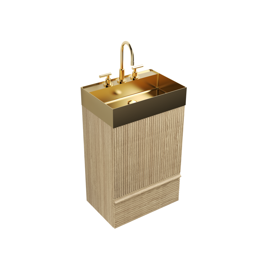 Gada 20" Striped Light Bathroom Vanity