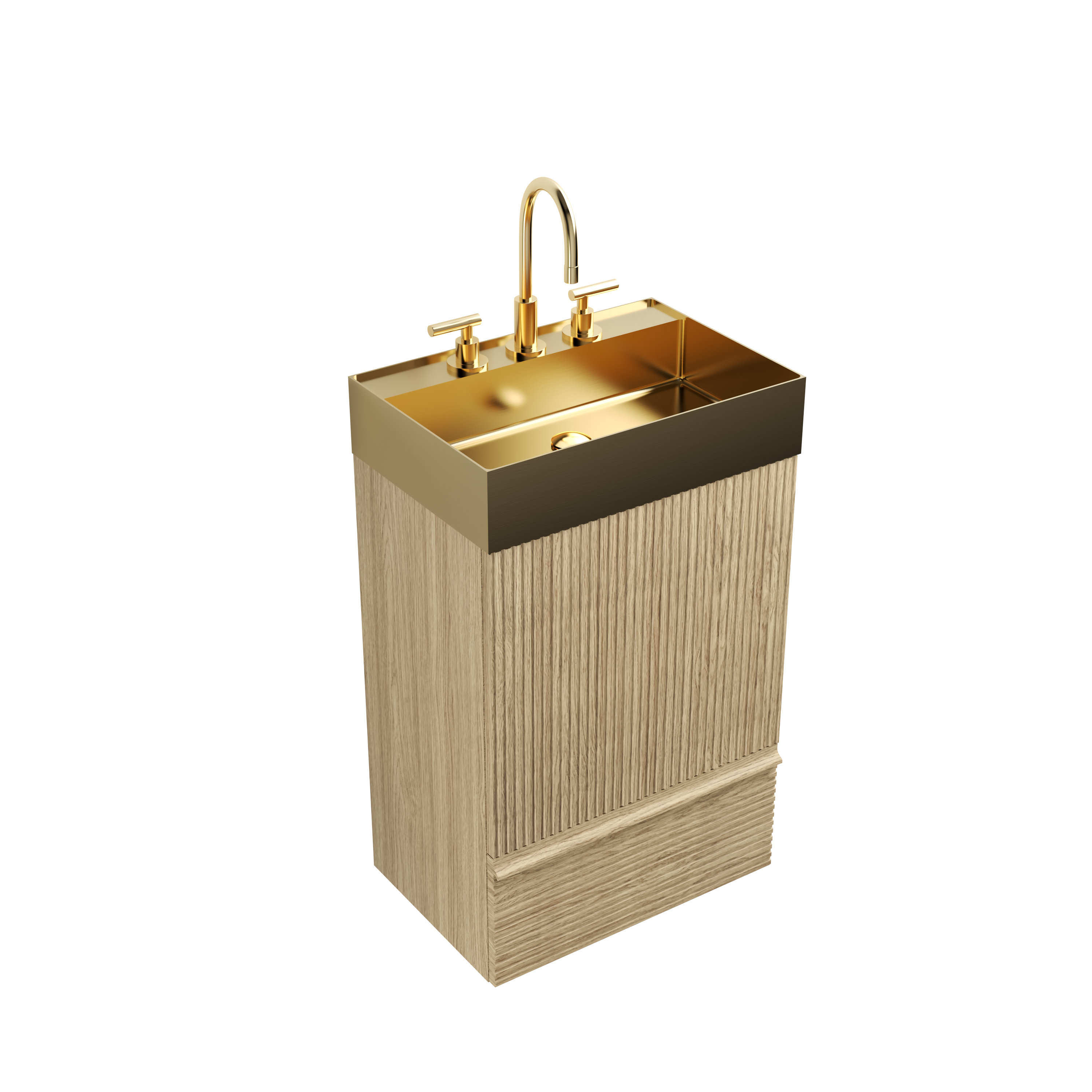 Gada 20" Striped Light Bathroom Vanity