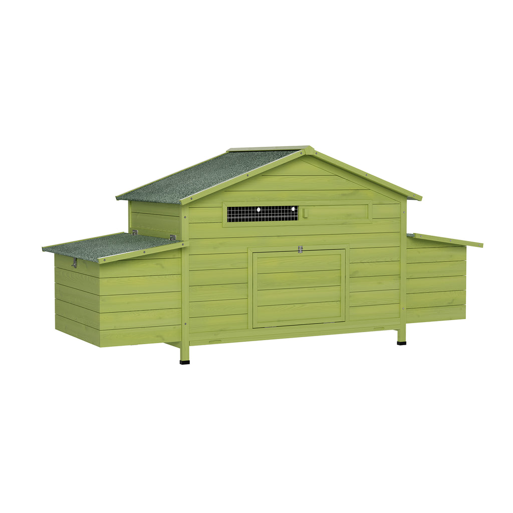 Large Wooden Chicken Coop with Free-Range Doors